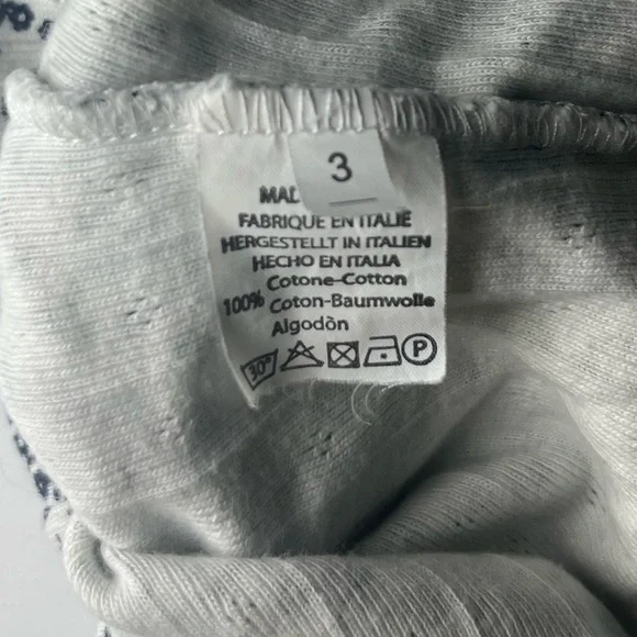 Brandy Melville White Navy Floral Print Ribbed Button Up Crop Top Short Sleeve - Picture 6 of 6